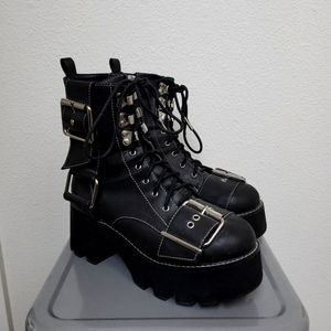 Current Mood Buckle Platform Boots